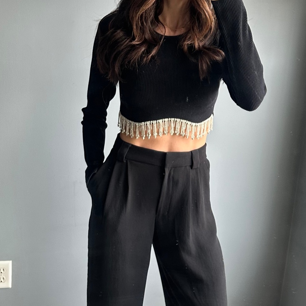 Jeweled crop top
